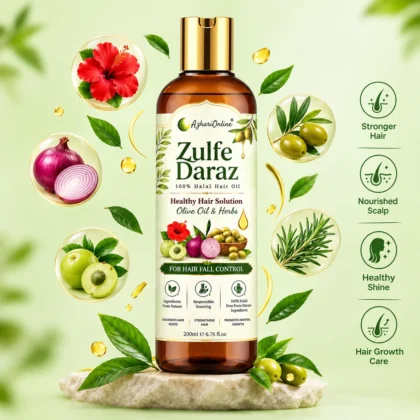 Zulfedaraz 200ml natural herbal hair oil for hair fall and hair care